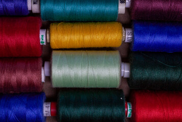 colorful spools of thread