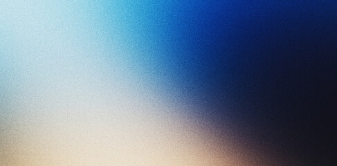 Dark blue beige grainy gradient background glowing light dark backdrop, noise texture effect banner header poster design