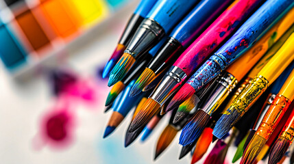 Education and Art Supplies, Bright Colored Pencils for School Creativity
