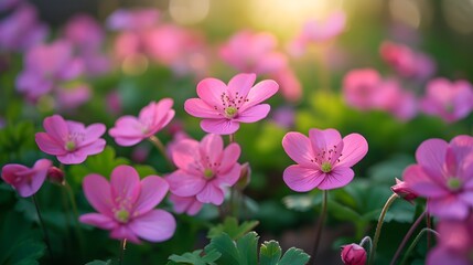 Obraz premium Macro Marvel: Capturing the Beauty of Spring Flowers Up Close