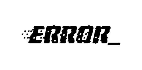 Obraz premium error logo on white background. error word concept. digital error word. error logo for computer, technology and business