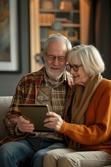 Technology bridges the gap as this elderly couple cherishes their virtual connection with family.