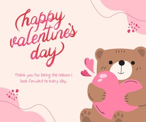 Valentine day special wishing card