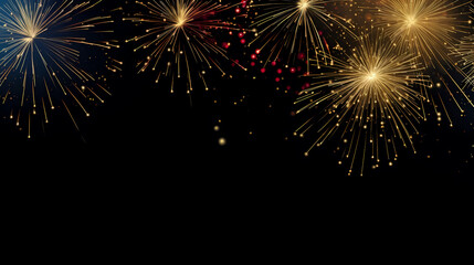 Beautiful fireworks background at night for holiday decoration