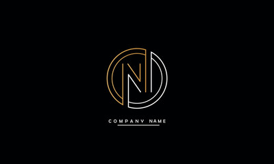 NI, IN, N, I Abstract Letters Logo Monogram