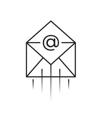 electronic mail sign and envelope symbol. mail sign and fast envelope symbol