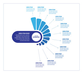 eleven options web, annual report, internet informational template. round business infographic template