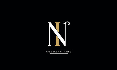 NI, IN, N, I Abstract Letters Logo Monogram