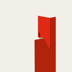 Career ambition, business vector concept. Symbol of growth, success, motivation and aspiration. Minimal illustration.