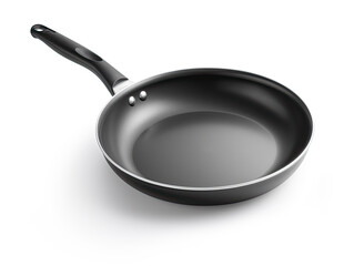 Seamless cooking: Non-stick perfection on white background. Effortless, healthy meals with our isolated frying pan