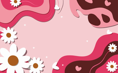 Abstract background poster. Good for fashion fabrics, postcards, email header, wallpaper, banner, events, covers, advertising, and more. Valentine's day, women's day, mother's day background.
