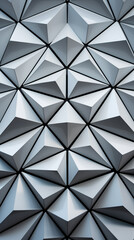 Monochrome Geometric Triangular Ceiling Design