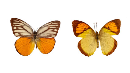 butterfly isolated on white background - obrazy, fototapety, plakaty