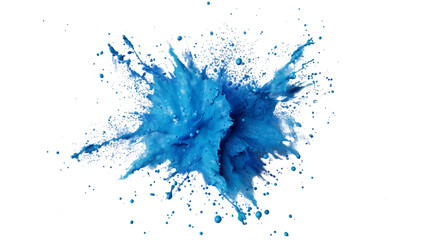 Blue Paint Burst on Transparent Background - Powered by Adobe