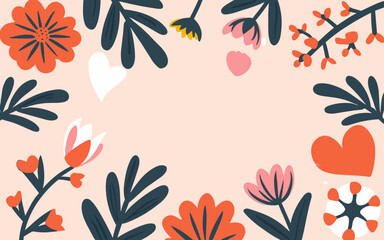 Spring abstract background poster. Good for fashion fabrics, postcards, email header, wallpaper, banner, events, covers, advertising, and more. Valentine's day, women's day, mother's day background.