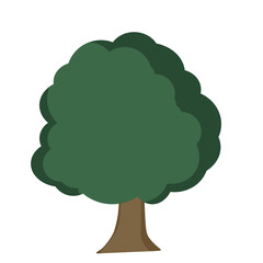 Doodle tree and wood illustration forest garden and nature with green and brown colors that can be used for social media, sticker, wallpaper, print, decoration, card, icon e.t.c