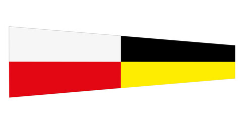 Flamme du Code maritime international représentant le numéro 9
