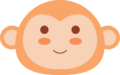 baby monkey cartoon smiley