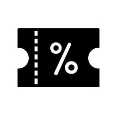discount icon isolated on white and transparent background. black and white icon. promotion promo voucher discount vector illustration