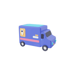 Delivery icon illustration vector with blue color