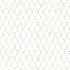Golden rhombus grid seamless pattern . Luxury festive geometric background.