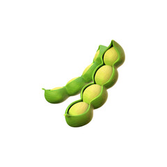 Pea illustration, vegetable 3d icon vector design