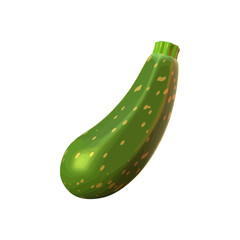 Zuchini illustration, vegetable 3d icon vector design