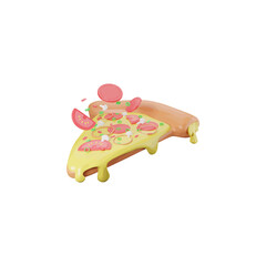 Pizza 3d vector illustration icon 