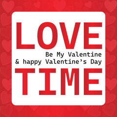 Happy valentines day. Vector banner, greeting card, flayer, poster,  with text Happy valentines day