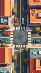 street topview vector