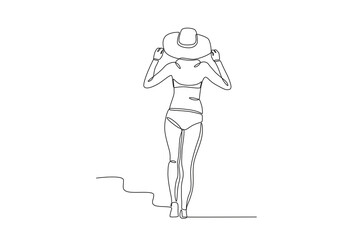 A woman who wants to swim