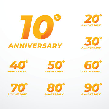 Anniversary Number Design Modern Collection