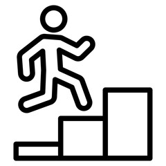 motivation, stickman in stair