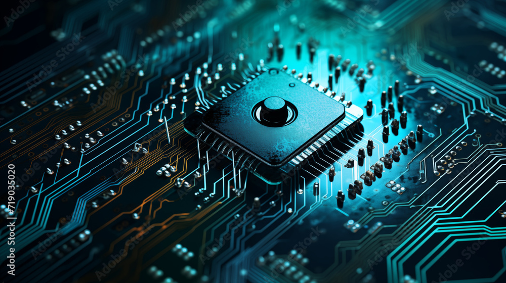 Poster electronic circuit board with processor
