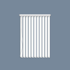 Horizontal, vertical closed and open blinds for office rooms. Set of horizontal and vertical blinds for window, element interior. Realistic closed window shutters, front view.