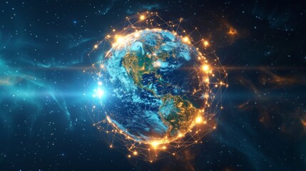 Naklejka premium DynamoSphere: A Global Electricity Odyssey