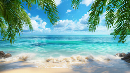 Paradise Found: Crystal Waters and Golden Sands. 
"Blissful Shores: Sunlit Sands and Sapphire Seas"