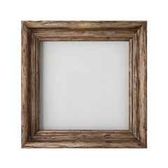 Empty wooden picture frame