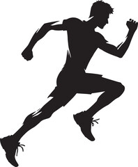 silhouette of a person running