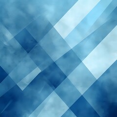 modern abstract blue background design with layers of textured white transparent material in triangle diamond and squares shapes in random geometric pattern 