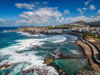 Aerial view of natural pools of Agaete © Toma