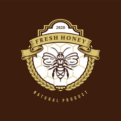 fresh honey logo template