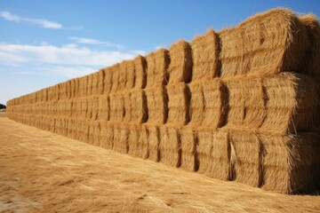 wall made of hay. Generative AI
