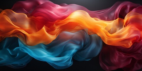 Obraz premium Black graphite background with colored transparent haze