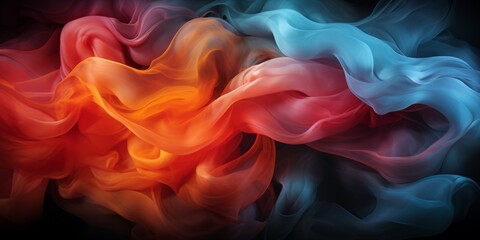 Obraz premium Black graphite background with colored transparent haze