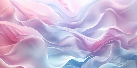 abstract light white and purple pastel 3d wave background, wave banner in soft colors