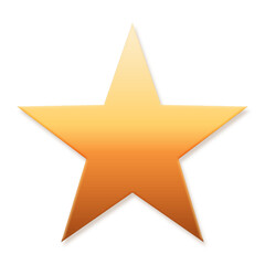 Gold Star Isolated Background.