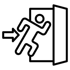 Emergency Evacuation Icon Element For Design