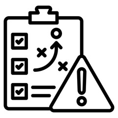 Crisis Plan Icon Element For Design