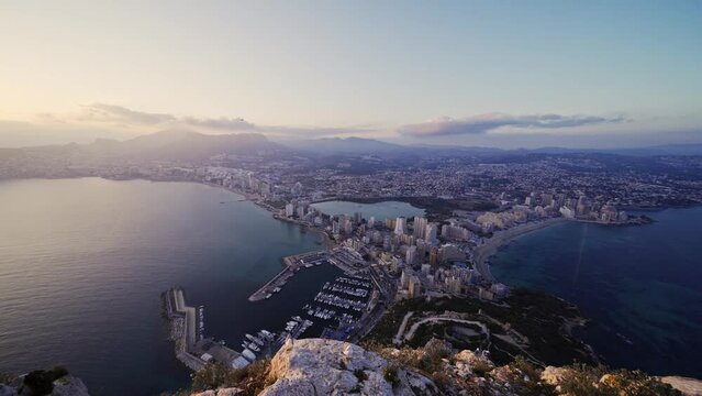 Spain Calpe top of the mountain view